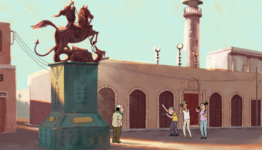 Animated St. George Statue